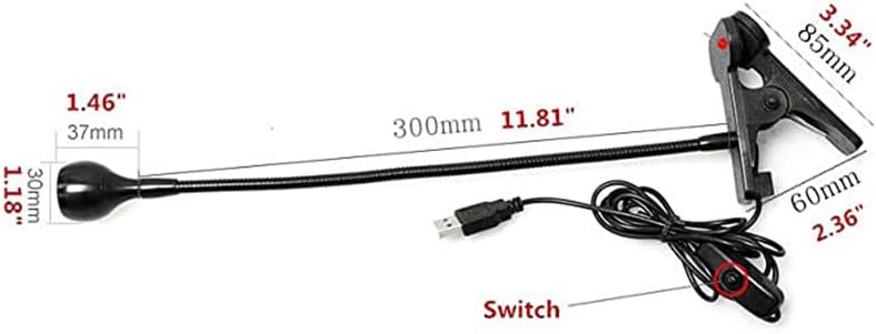 LED Desk Lamp Clip On Light,360Flexible Gooseneck and Clamp Reading Task Light ,Night Light Clip On for Desk, Bed, Headboard and Computers Silver