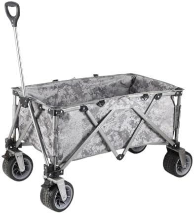 Portable Camping Cart,Outdoor Folding Beach Camping Cart with Camouflage Color Easy Storage and Trolley Trailer for Fishing Portable and Convenient Utility Cart