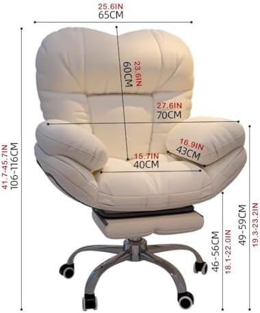 Ergonomic Modern Gaming Office Chair - Dark Gray, Adjustable Height, Recliner with Armrests, 2 Reclining Positions, Stylish Matt Finish for Gaming, Dining, Reading, Office Use