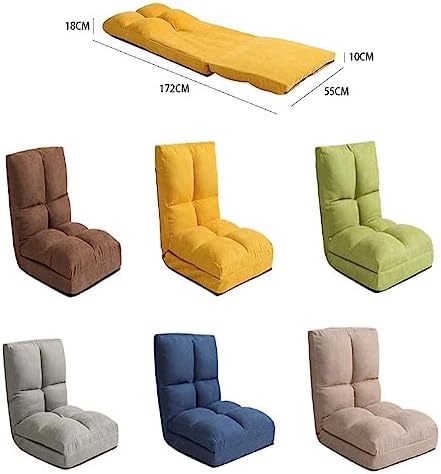 Indoor Floor Chair,Multiple Position Adjustable Padded Gaming Sofa Chair with Backrest, Lazy Sofa Lounge for Reading,Folding Comfy Meditation Chair,Perfect for Living Room,
