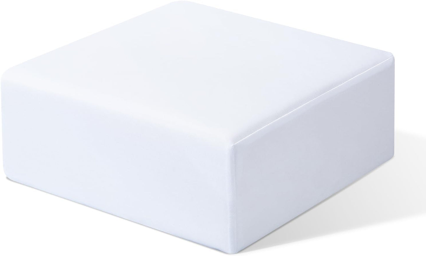 TOPPURE Cube Memory Foam Pillow (14"x14"x5“ Large Cube), Side Sleeper Pillows, Cervical Neck Pillow for Travel, Soft but Spportive Bed Pillow for Neck and Shouder Pain Relief, White