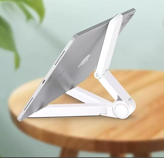 FoldableTablet Phone Stand Holder Portable Monitor Light Weight,iPad for Desk Adjustable Height,Compact Design, Travel Easy Storage, Compatible with MosTablets Kindle Fire and Smart Phones