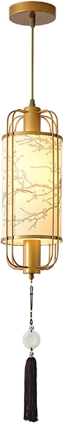 E27 Pendant Light for Bedroom Hanging Light Chandelier with Fabric Shade and 17.72" Height, 70.87" Adjustable, Soft Ambient Lighting for Hallway Dining Table Reading Nook Decor