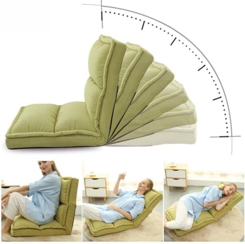 Folding Floor Gaming Chair,Adjustable Floor Lazy Sofa Chair,Indoor Chaise Lounge Folding Sofa Bed,for Adults Ideal for Reading Gaming Meditating, Folding Sofa Bed (Color :