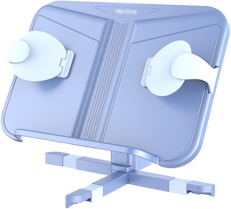 Reading Rack Multifunctional Retractable Reading Bookshelf Portable Student Easy to Read Dual-use(Blue)