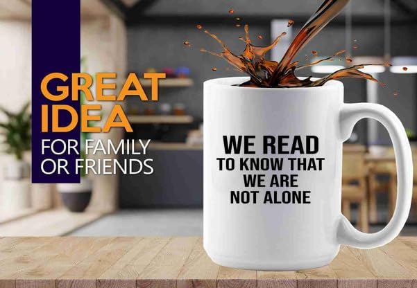 Book Lover Coffee Mug 15oz White -we read - Book Lovers Gifts Book Reader Gifts Book Club Gifts Book Reading Cup Reading Gifts