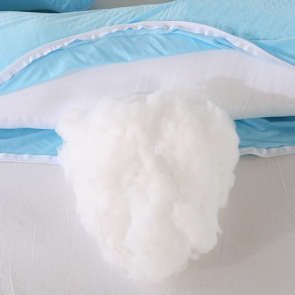 CDEN Pregnancy Pillow, C Shaped Full Body Pillow 52", Maternity Pillow Support for Back, Legs, Neck, HIPS for Pregnant Women with Removable Washable Jersey Cover(LIGHTBLUE)