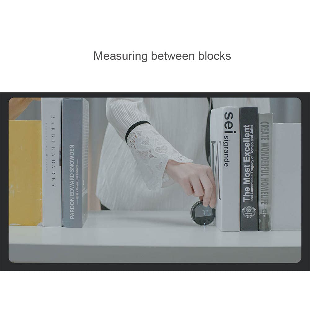 HomeMagician 324 Ft Electronic Digital Tape Measure with LCD Display Digital Ruler Rechargeable Small Smart Rolling Measuring Tool for Flat Curved Diameter Odd Shape Ideal Surprise for You
