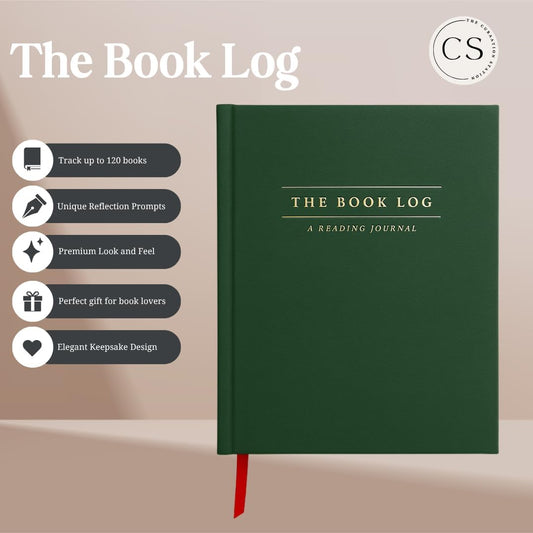 Reading Journal & Book Log – 120 Reviews Hardcover Reading Journal by Curation Station, Reading Tracker, TBR List, Club Notes for Book Lovers