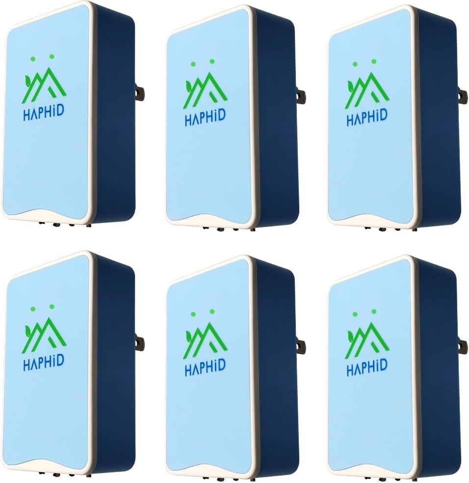 Ionizer Air Purifier, Plug In Air Purifier with 80 Million Anions/Sec Ion Technology, Air Ionizer for Home to Purify: Pet Odor, Various Smell, Etc (6 Park)