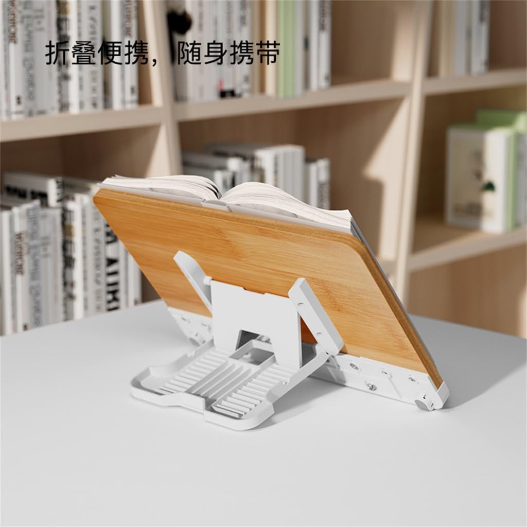 Reading Stand Multifunctional Shelf Desktop Wooden Flat Bookclip