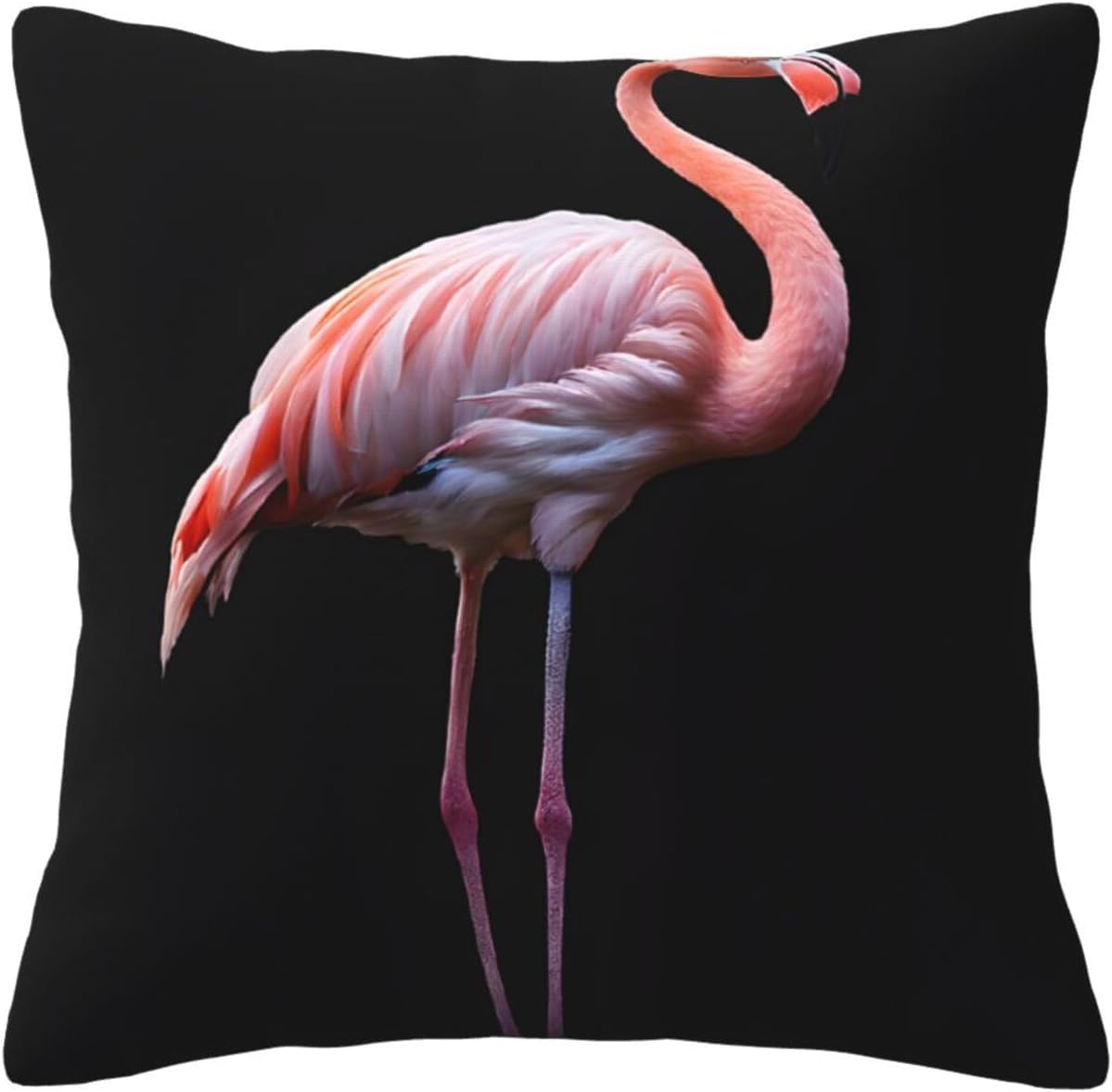 All-Season Square Pillow Covers 18"X18", Abstract Flamingo, Decorative Throw Pillow Covers for Sofa Bed Couch, Hidden Zipper Cushion Cover, Square Lumbar & Accent Pillowcases for Home Decor