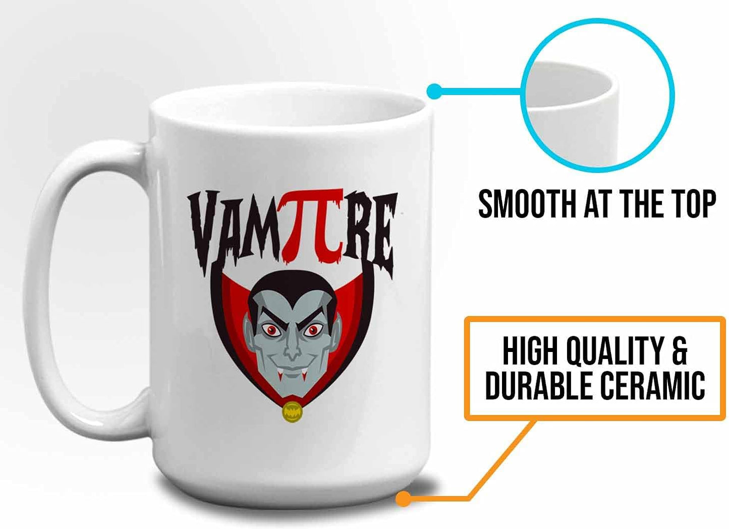 Bubble Hugs Math VamPIre Mug White 15 Oz - Funny Reading Book Lovers Literary librarian Halloween Reader - Hellowin, October, Costume, Cospla Horror, Ancient, Festival, Holida Decoration Ideas,