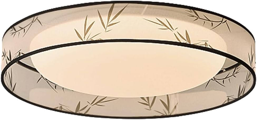 Ceiling Light Modern Metal Base Fabric Acrylic Shade Flush Mount Ceiling Lamp LED Retro Flush Mount Light for Bedroom Living Room Decor Interior Home Decor Fixture Close to Ceiling Lighting