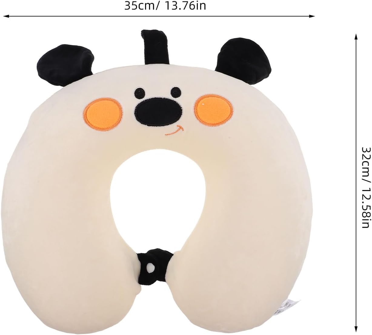 FAVOMOTO Travel Neck Pillow U-Shaped Memory Foam Soft Support Cartoon Dog Design for Car Airplane Train Use Comfortable Headrest for Teens and Adults