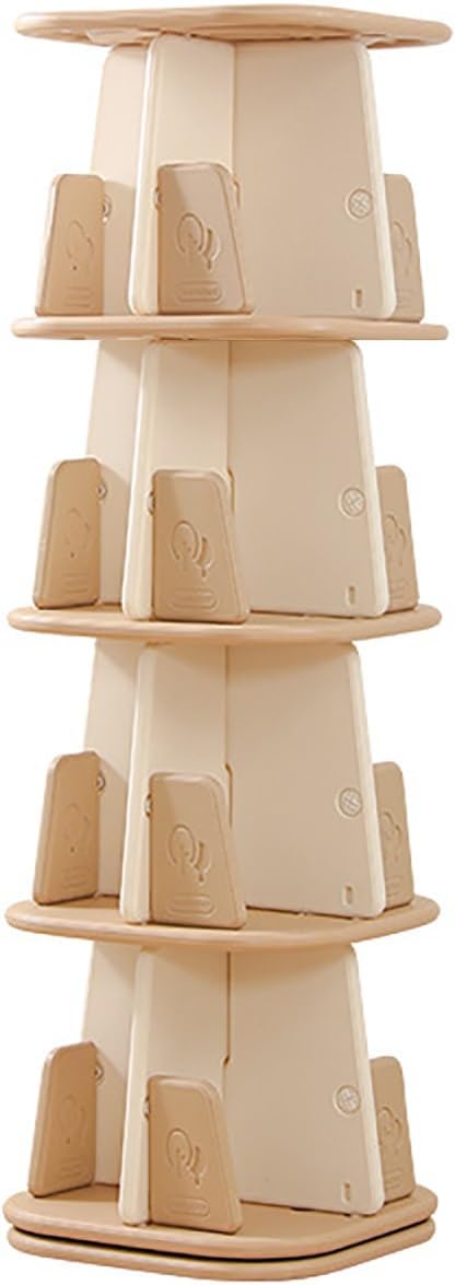 360° Rotating Bookshelf For Space Saving Modern 360 Display Spinning Bookshelf 2/3/4/5Tier Floor Standing Bookcase Storage Rack For Kids&Adults Narrow Shelf Revolving Bookcase For Small Space Living R