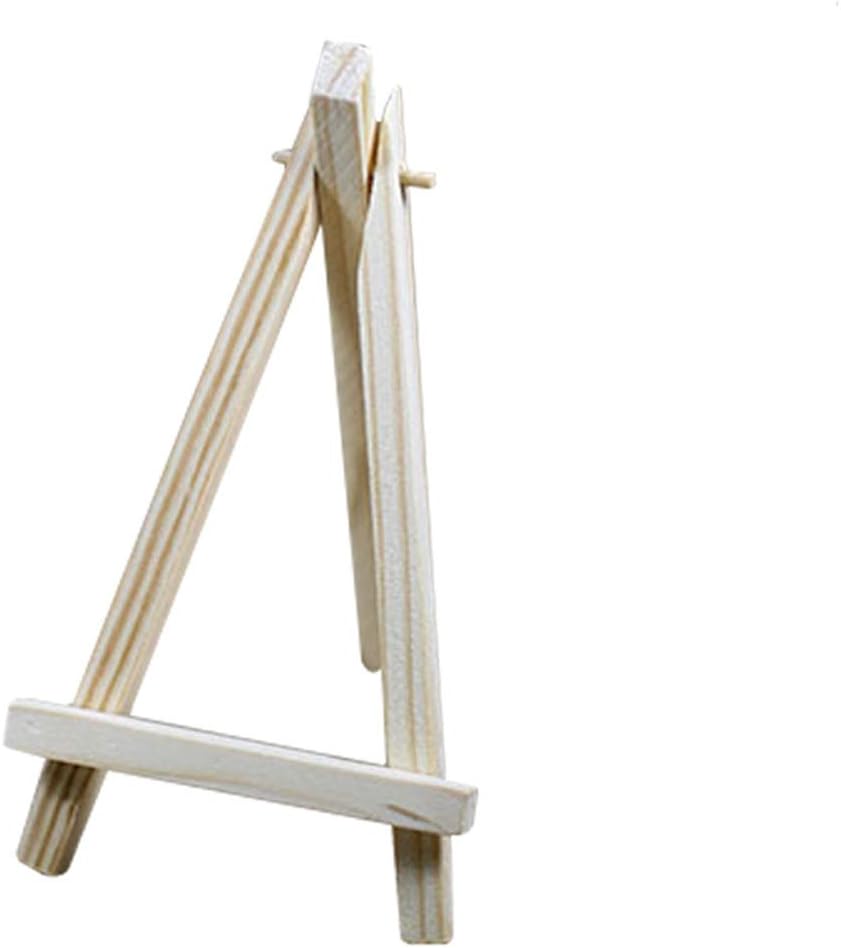 SK 12pcs Mini Wooden Easels Display Stand Photo Painting Display Portable Tripod Holder Stand- 6Inch (Wood)