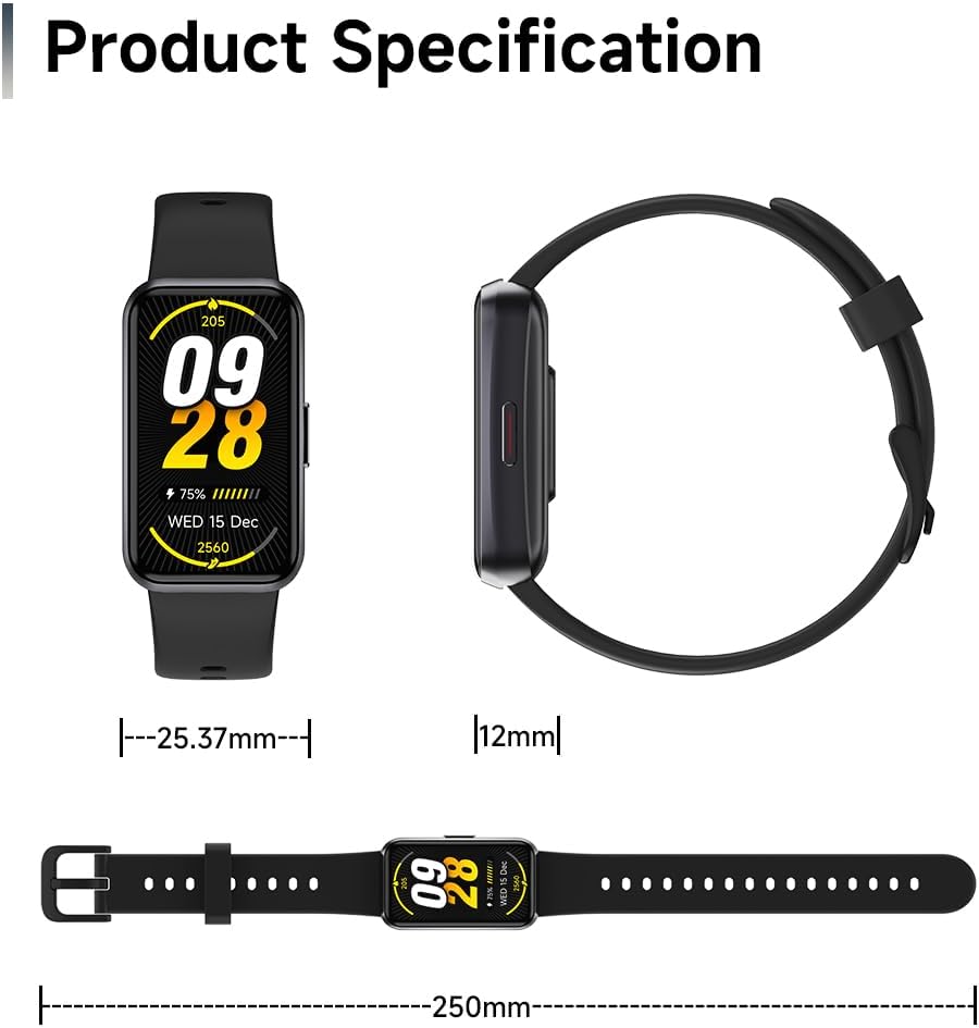 Fitness Trackers,Blood Oxygen Heart Rate Sleep Monitor,Smart Band 24/7 Health Monitoring,Calorie Pedometer Steps Counter Activity watchs/Notifications for iOS/Android
