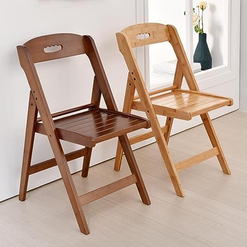 Modern Light Weight Folding Dining Chairs with Backrest for Kitchen, Living Room, Wedding & Balcony - Commercial Table Chair Reading Room Foldable Furniture/Natural