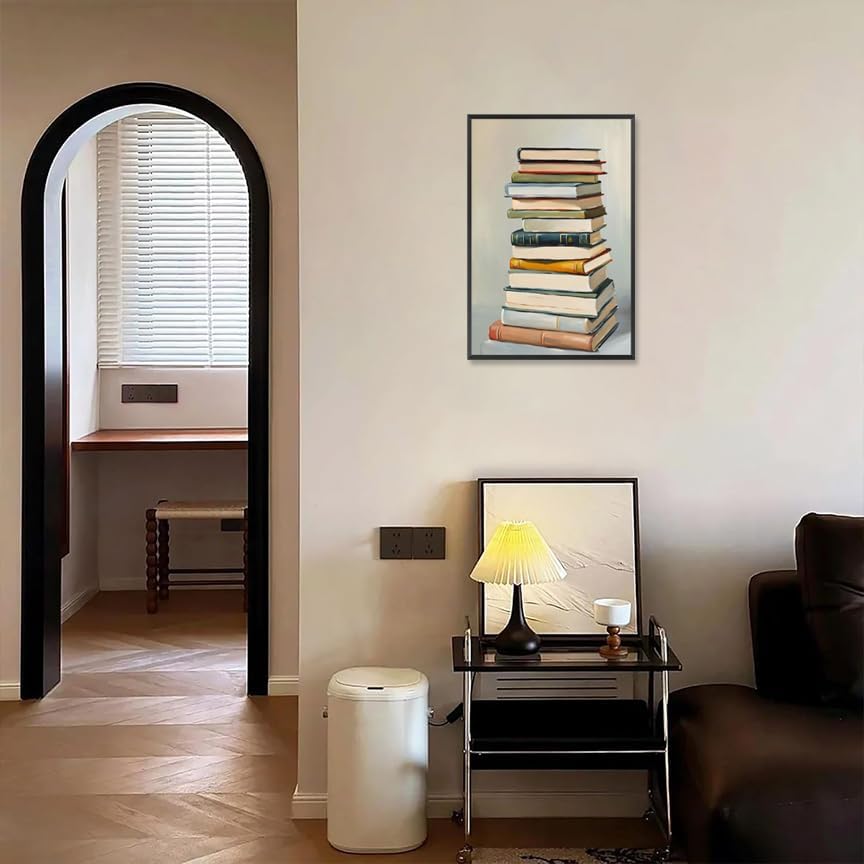 Vintage Book Posters Aesthetic Reading Book Canvas Wall Art Minimalist Preppy Inspirational Bookish Bookworm Prints Painting For Living Room Bedroom Library Wall Decor 12x16in Unframed