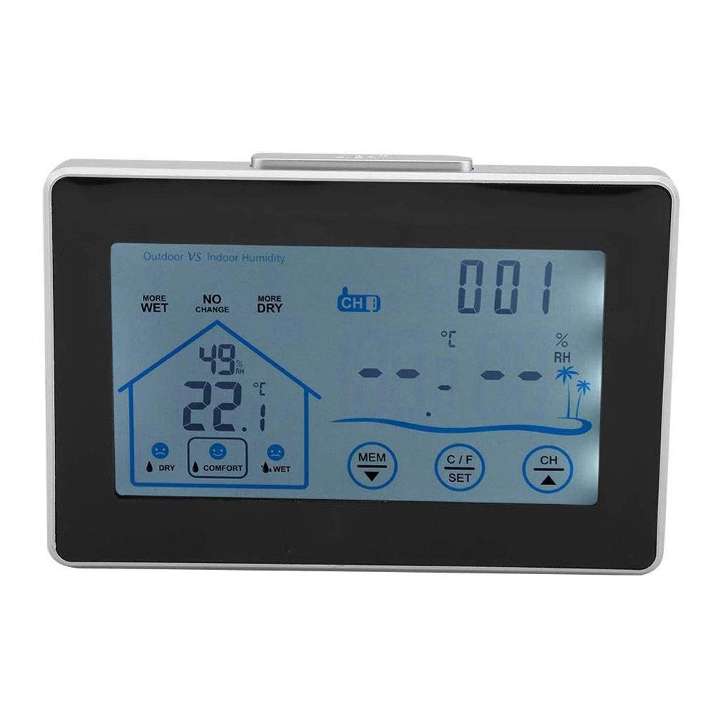 Digital Hygrometer, Indoor Outdoor Thermometer to Monitor Temperature with Remote Sensor Weather Forecaster