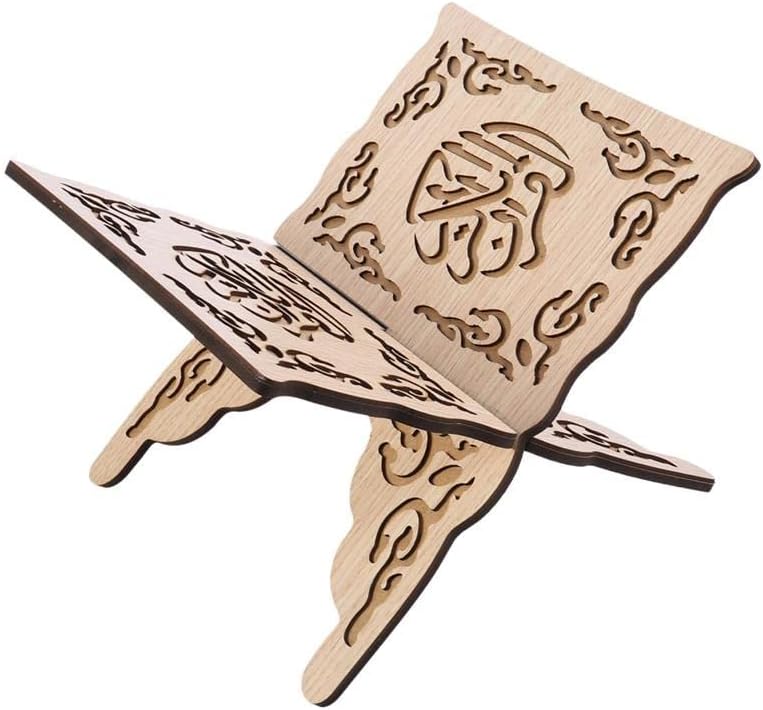 Wooden Book Holder Stand Bookshelf Prayer Ornament