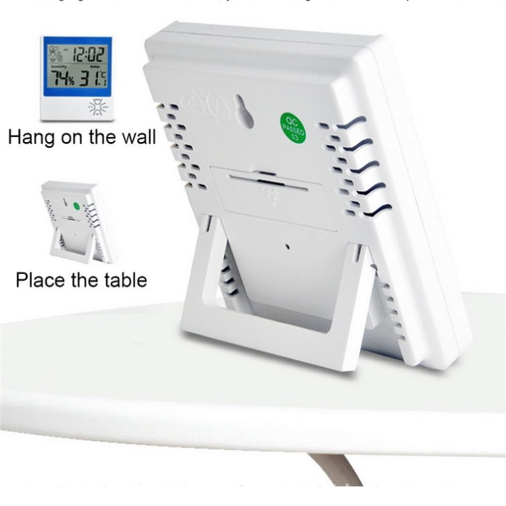 Indoor Temperature and Humidity Meter Home Hygrometer Alarm Clock Chimes the Whole Time