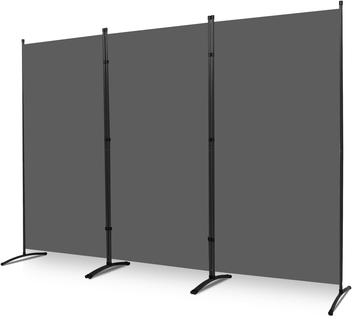 JVVMNJLK Indoor Room Divider, Portable Office Divider - 3 Panel Folding Partition Privacy Screen Walls - Room Separator, 102" W x 71.3" H, Grey