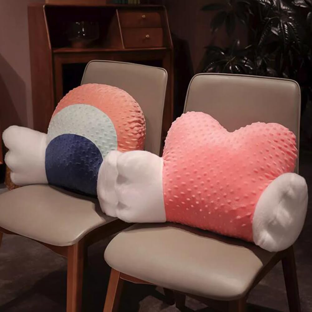 Tingting's Dream Lovely Bed Backrest Pillow Office Chair Lumbar Back Cushion Sofa Bed Rest Reading Pillow Soft Home Chair Waist Pillow (Rainbow, 50×65CM/19.7"×25.59")