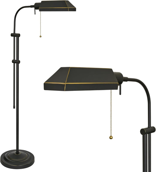 Kira Home Prescott 58" Modern Industrial Adjustable Standing Pharmacy Floor Lamp, Dark Bronze Finish, Includes 6W LED Bulb (60W eq.) Energy Efficient, Eco-Friendly, Pivot Head for Hobby/Precise Task