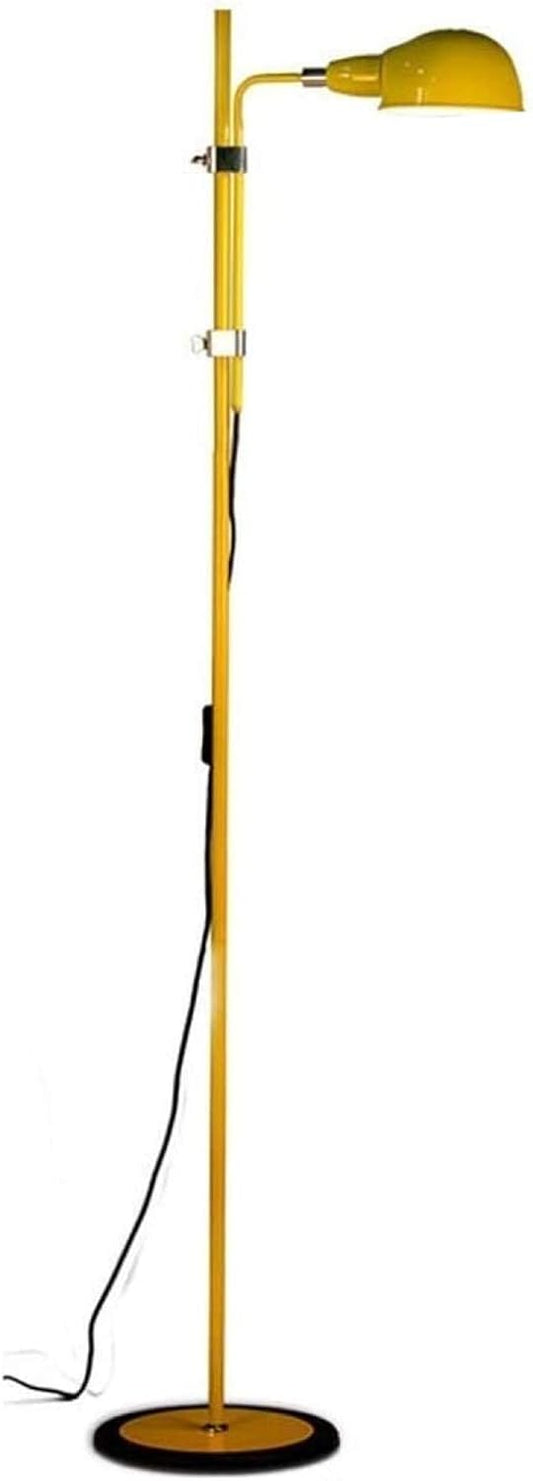 Floor Lamp LED Height Adjustable Living Room Bedroom Study Stereo Reading Light Red (Size : Yellow)