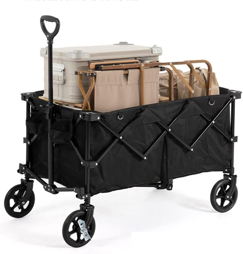 HBJWOV Natural Hiking 200L Outdoor Camp Transport Camping Barrow Portable Camper Storage Detachable Folding Push and Pull