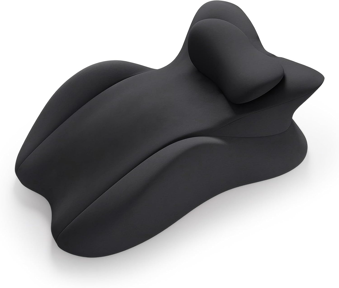 ele ELEOPTION Memory Foam Ergonomic Wedge Pillow Prone Reading Pillow for Bed Sofa Stomach Back and Neck Support Sitting Up with Removable Cover Leg Elevation for Sleeping and Relaxing Black