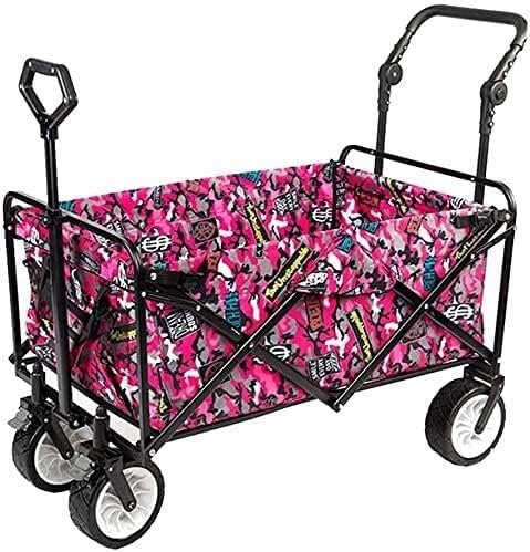 Foldable Pull Wagon Outdoor Folding Utility Wagon Garden Cart Camping Trolley on Wheels Heavy Duty Hand Cart Festival Load-Bearing 100kg / 220lbs (Color : Style 2) (Style 5)