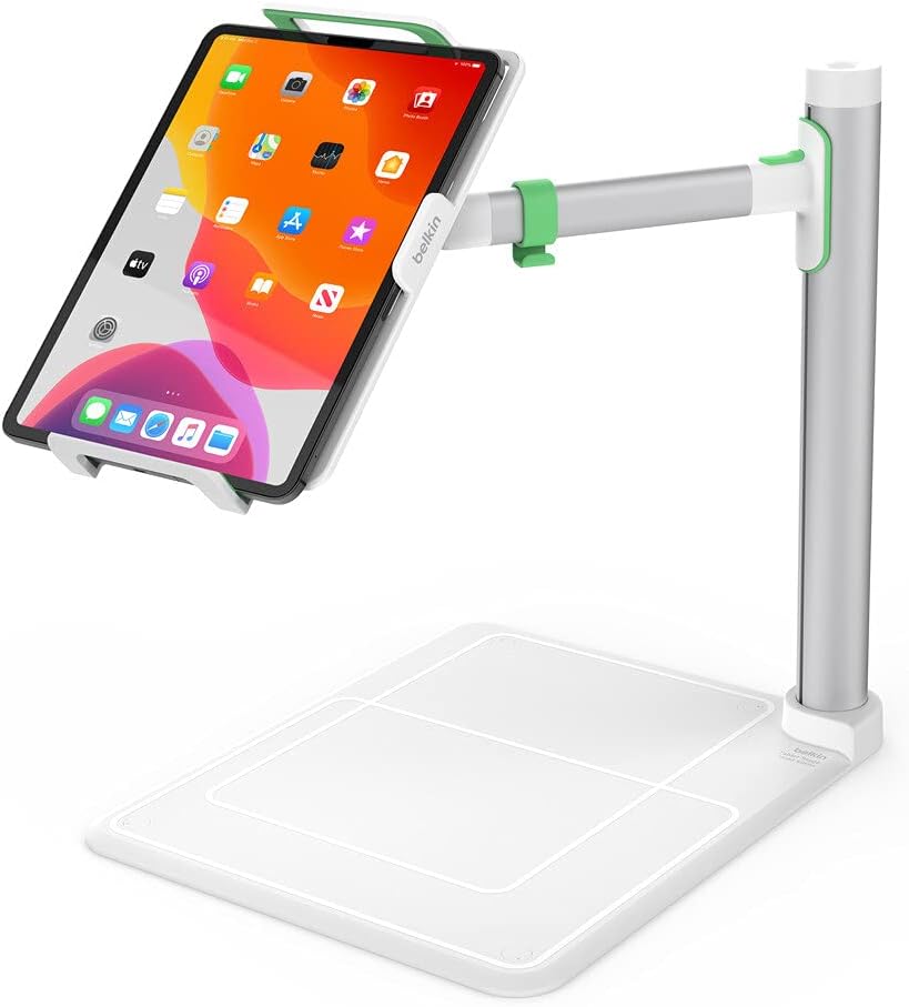 Belkin Tablet Stage Stand For Presenters, Lecturers & Teachers-Adjustable & Portable Tablet Holder Designed For Schools & Classrooms - For iPad, iPad Pro, iPad Mini, Galaxy Tablets, Surface Pro & More