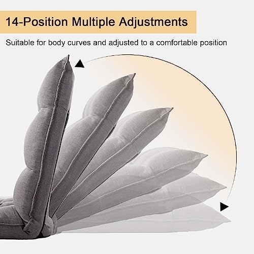 Floor Chair,Gaming Chairs with Back Support,Adjustable 14-Position,Floor Cushioned Seat Ergonomic Chair,Living Room Recliner,Lazy Sofa Lounge for Reading Meditating Watchin