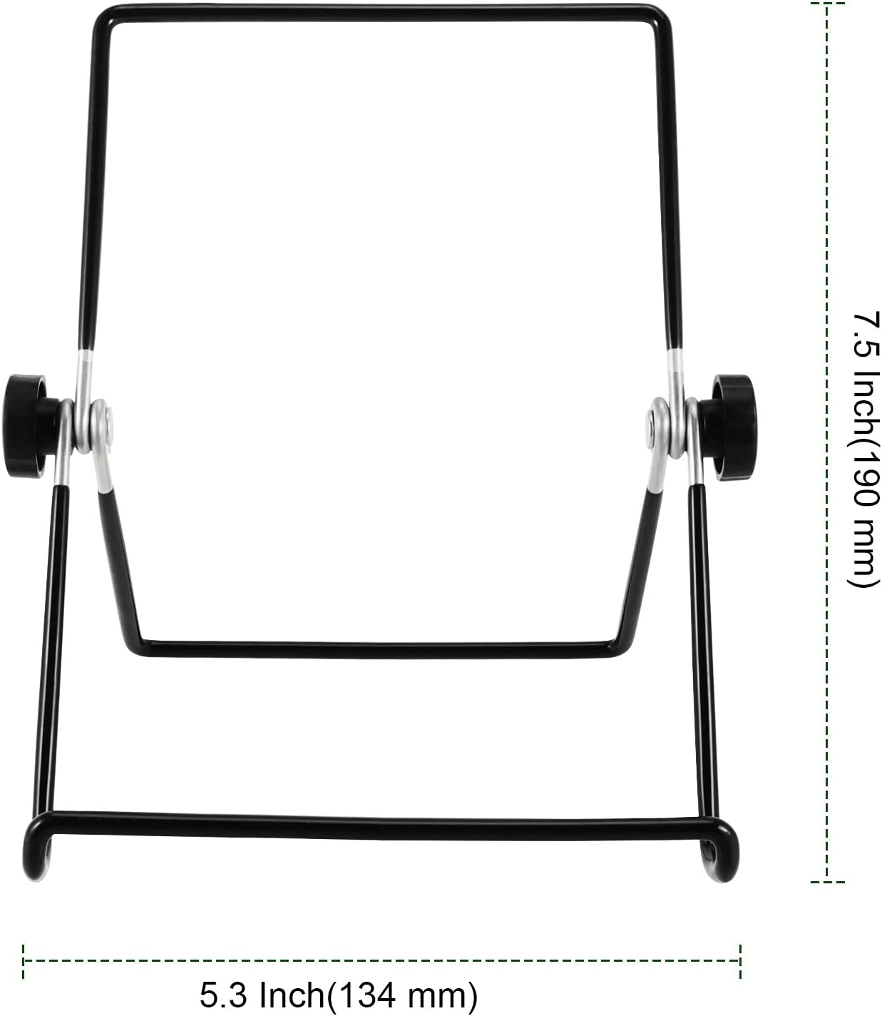 PINGEUI 12 Pack Adjustable Iron Display Stand, 7.5x5.3 Inch Adjustable Wire Display Stand, Foldable Tablet Display Stand Holder for Tablet, Books, Photos, Plates, Cookbooks