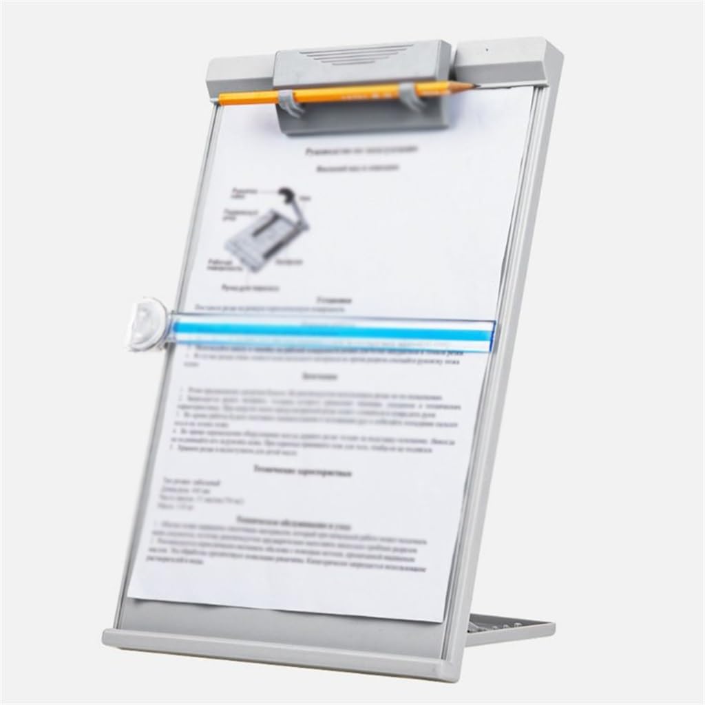 Plastic Clip Typing Paper Holder File Adjustable Computer Book Standing Reading Stand Office Supplies