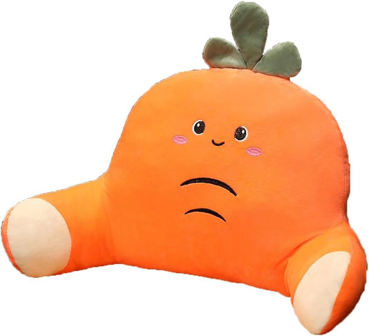 Tingting's Dream Cute Office Lumbar Pillow Car Rest Waist Cushion Sofa Bed Bed Rest Reading Pillow Cartoon Lumbar Back Cushion (Carrot, 55×33CM/21.65"×12.99")