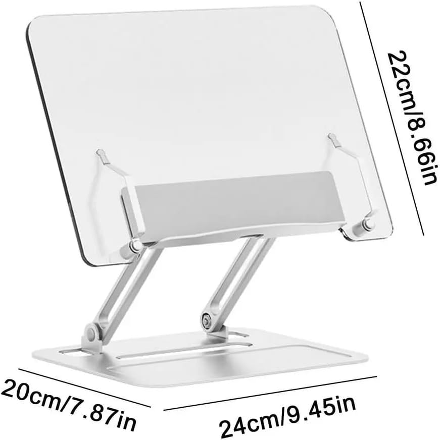 Adjustable Metal Reading Shelf with Foldable and Super Load-Bearing Bookshelf Desktop