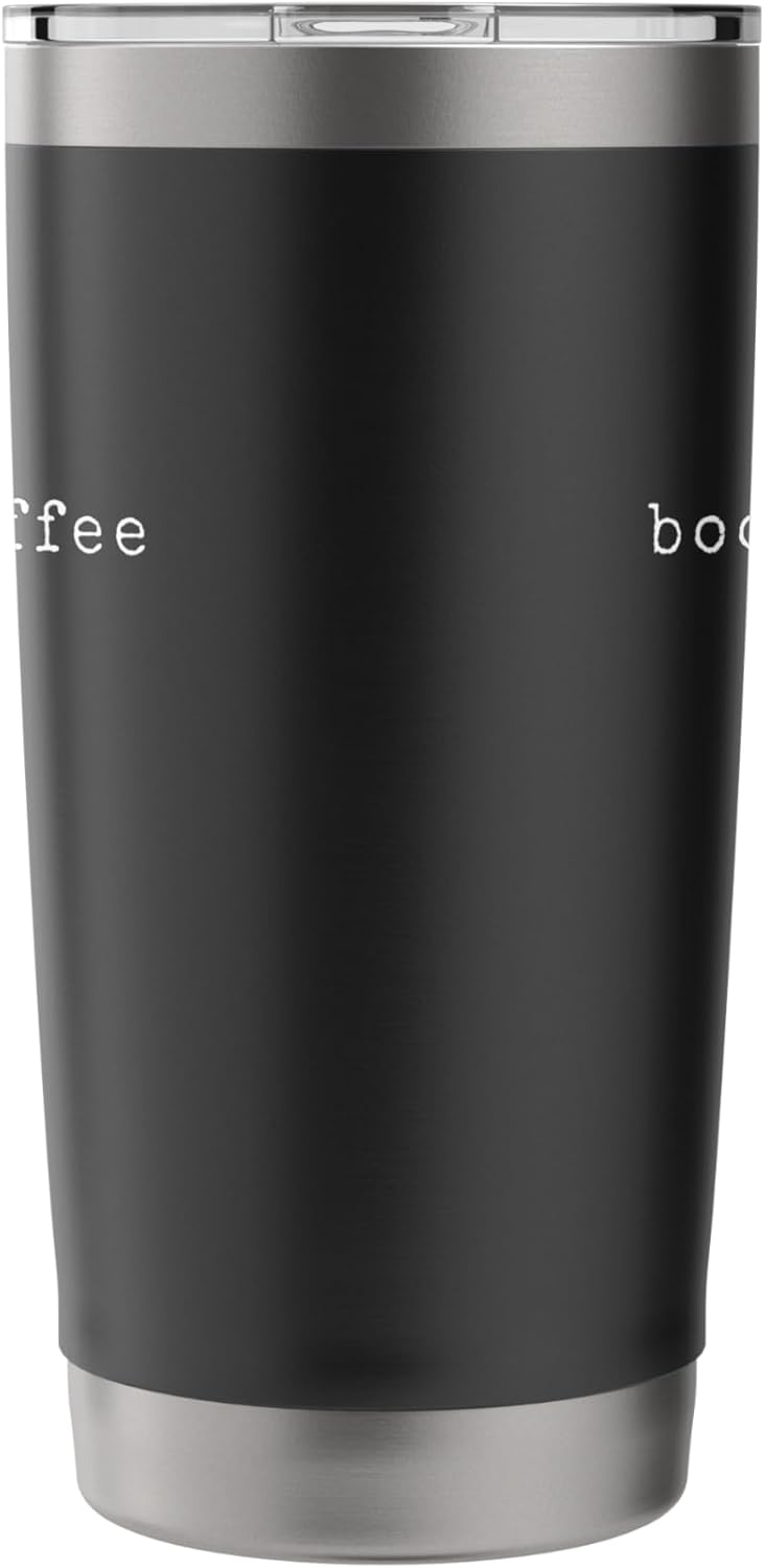 Funny Book Lover Coffee Reading Design Books + Coffee Stainless Steel Insulated Tumbler