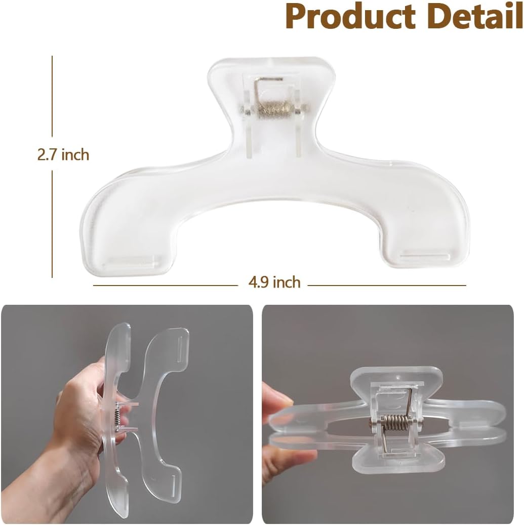Transparent Book Page Holder for Reading, Book Opener Holder Convenient for Reading Teaching and Fixing Music Book, Page Marker Clips for Teacher Clerk