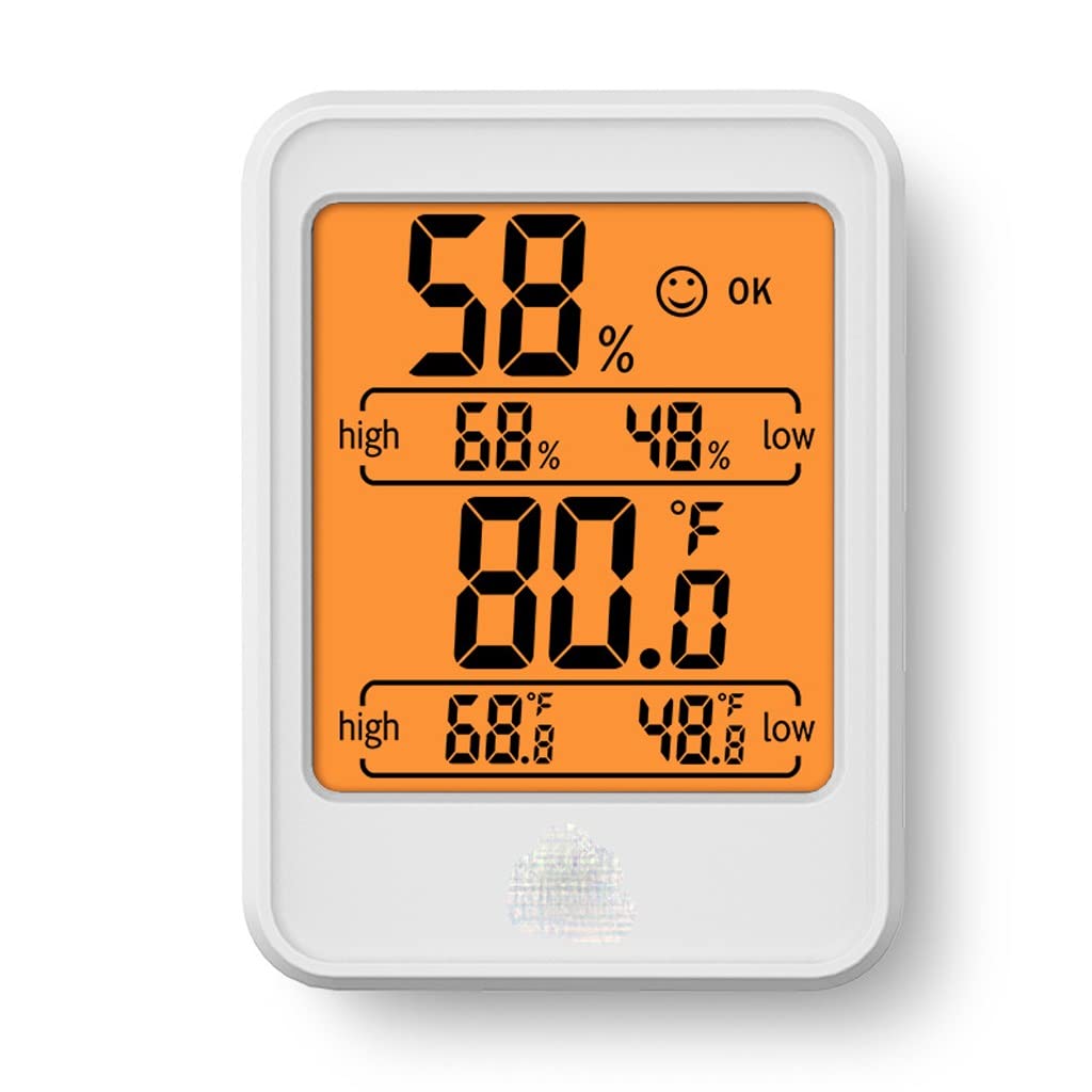 Indoor Hygrograph Backlight Hygrometer Digital Household Temperature Meter Weather Station(E)