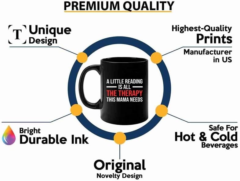 Book Lover Coffee Mug 11oz Black -Little Reading - Book Club Gifts Book Lover Cup Book Reader Romance Reader Gifts Gift For Avid Reader