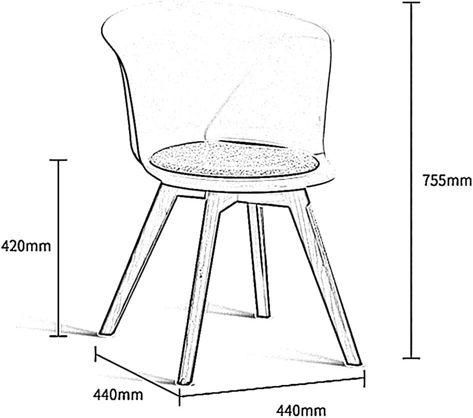 RXBFD Comfortable Chair Modern Dining Chair with Solid Wood Legs and Cushion,Ergonomically Designed Comfort Curve,for Living Room/Cafe/Lounge/Study Room/Dining Room/Pub Leisure Chair