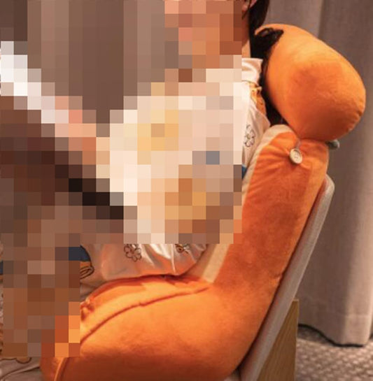Soft Bed Backrest Pillow Sofa Reading Pillow Back Headboard Pillow Rest Neck Support Pillows Chair Lumbar Cushion (Yellow Carrot-A, 50×45CM/19.7"×17.7"(for Chairs))