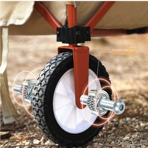 Portable Camping Cart,Folding Beach Trolley Cart for Camping Lightweight Portable Outdoor Trailer for Picnic Grocery Shopping Cart with Wheels for Outdoor Activities.