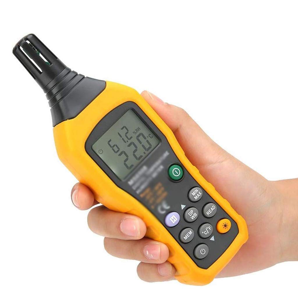 Temperature and Humidity Gauge Meter with Backlight Digital Psychrometer Thermometer Hygrometer