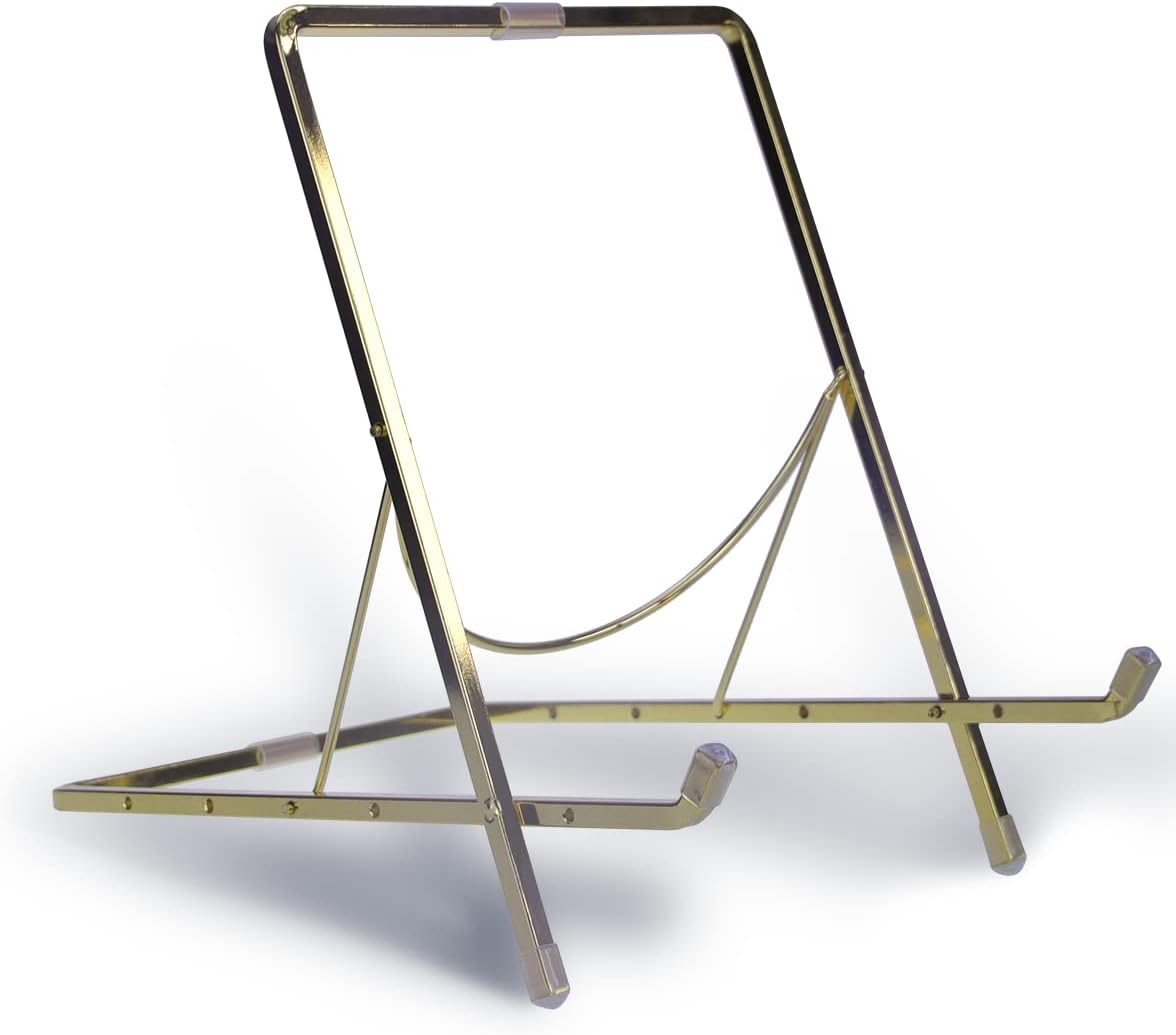 9 Inch Heavy Duty Display Stand for Plate Stand Plate Holder Iron Easel Display Stand Picture Frame Stand for Picture Decorative Plate Photo Easel (Gold)