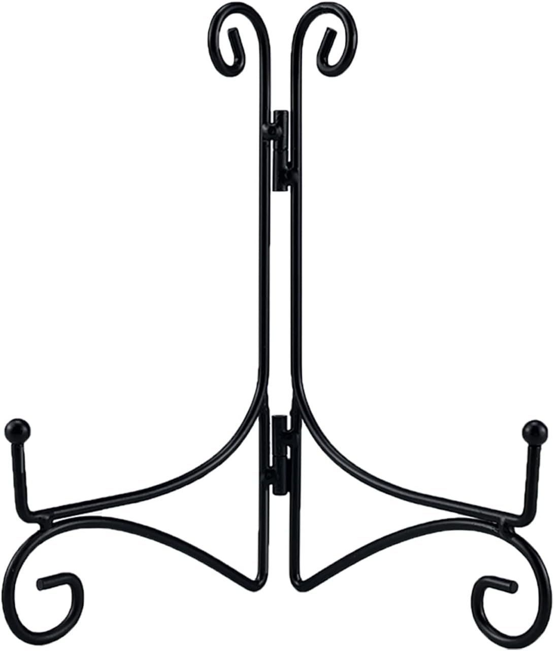 SVENJBB Black Metal Plate Stand, 12 Inch Display Holder, Small Plate Display Stand for Cookbook, Picture Frame, Photo, Decorative Items (1 Pack)
